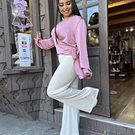 Blusa Pamela envolvente multiforma palo rosa gasa bambula