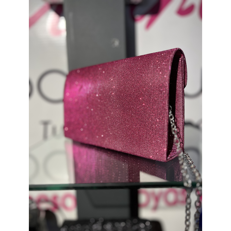 Cartera fiesta guinda  con tapa