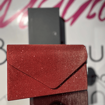 Cartera fiesta rojo con tapa