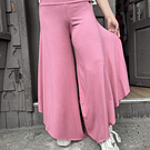 Palazzo asimetrico palo rosa modal algodon