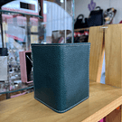 Tarjetero cuero verde esmeralda 2