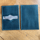 Tarjetero cuero verde esmeralda 2