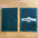 Tarjetero cuero verde esmeralda 1