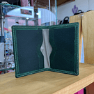 Tarjetero cuero verde esmeralda 1