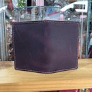 Tarjetero  cuero morado intenso