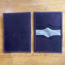 Tarjetero  cuero morado intenso