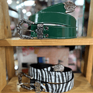 Cinturon cuero verde richatto 3,5 cms ancho con puntera