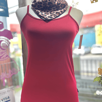 Polera basica pabilo rojo italiano