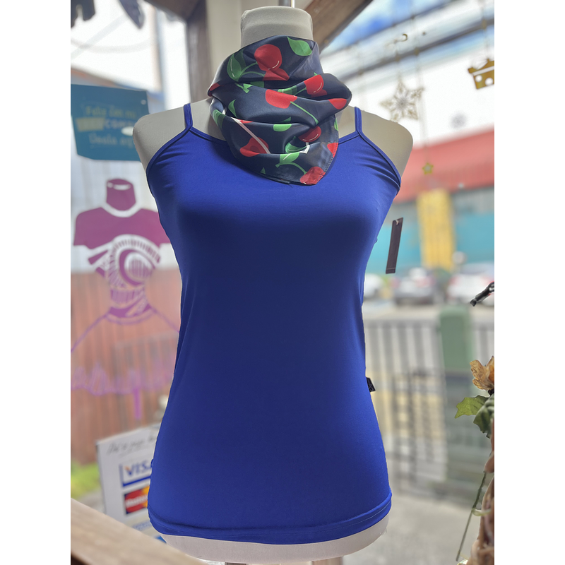 Polera basica pabilo azul rey