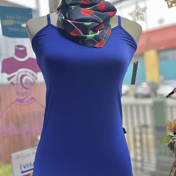 Polera basica pabilo azul rey