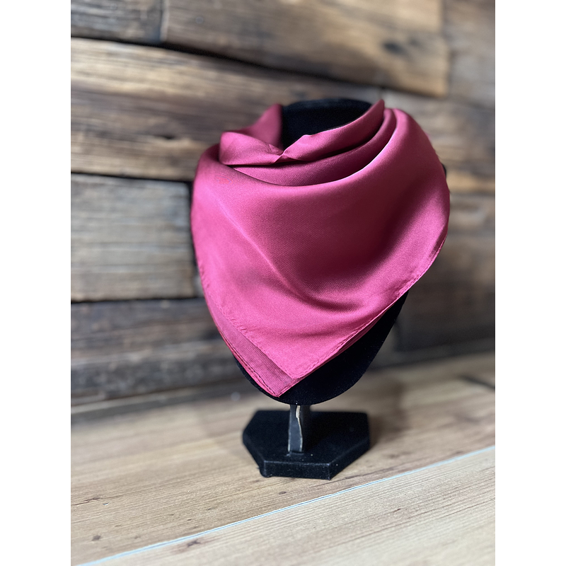 Pañuelo seda 70*70 cms burdeo