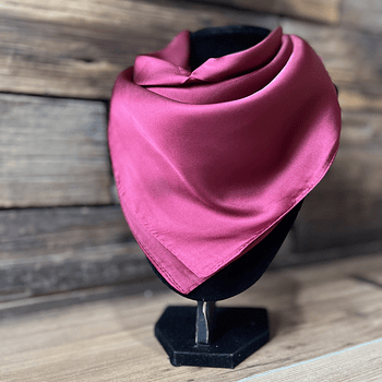 Pañuelo seda 70*70 cms burdeo