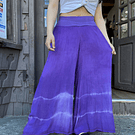 Pantalon kisu bambula morado teñido a mano