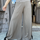 Bombacho kisu Tajali viscosa lino cafe negro