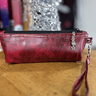 Estuche cartera ecocuero con asa desmontable