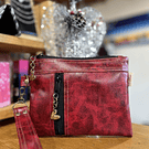 Estuche Scarlett ecocuero plano 2 cierres y asa variedad de colores