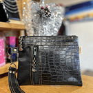 Estuche Scarlett ecocuero plano 2 cierres y asa variedad de colores