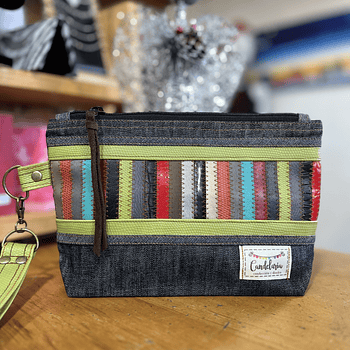 Estuche XL fibras ecocuero con fuelle y asa desmontable