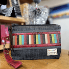 Estuche XL fibras ecocuero con fuelle y asa desmontable