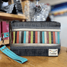 Estuche XL fibras ecocuero con fuelle y asa desmontable