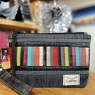 Estuche XL fibras ecocuero con fuelle y asa desmontable