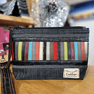 Estuche XL fibras ecocuero con fuelle y asa desmontable