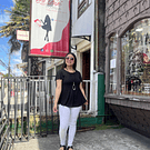 Polera Karla negro modal algodon manga corta vuelo