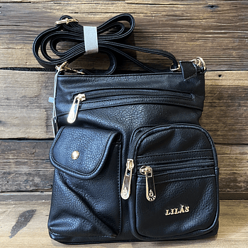 Cartera Lilas bandolera negro