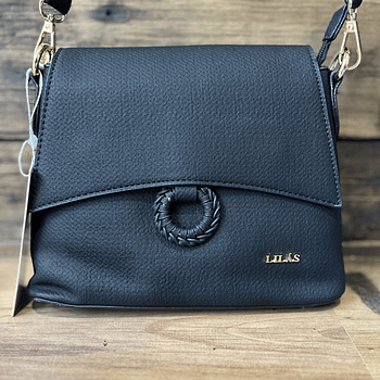 Cartera Lilas negro asas desmontables 