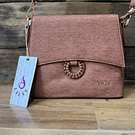 Cartera Lilas camel asas desmontables 
