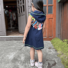 Vestido kisu niña cierre capucha marino verde roma