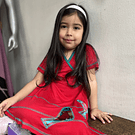 Vestido kisu niña doble cruce rojo verde modal algodon