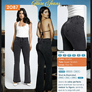 Jeans Paradise 2087 flare star grafito