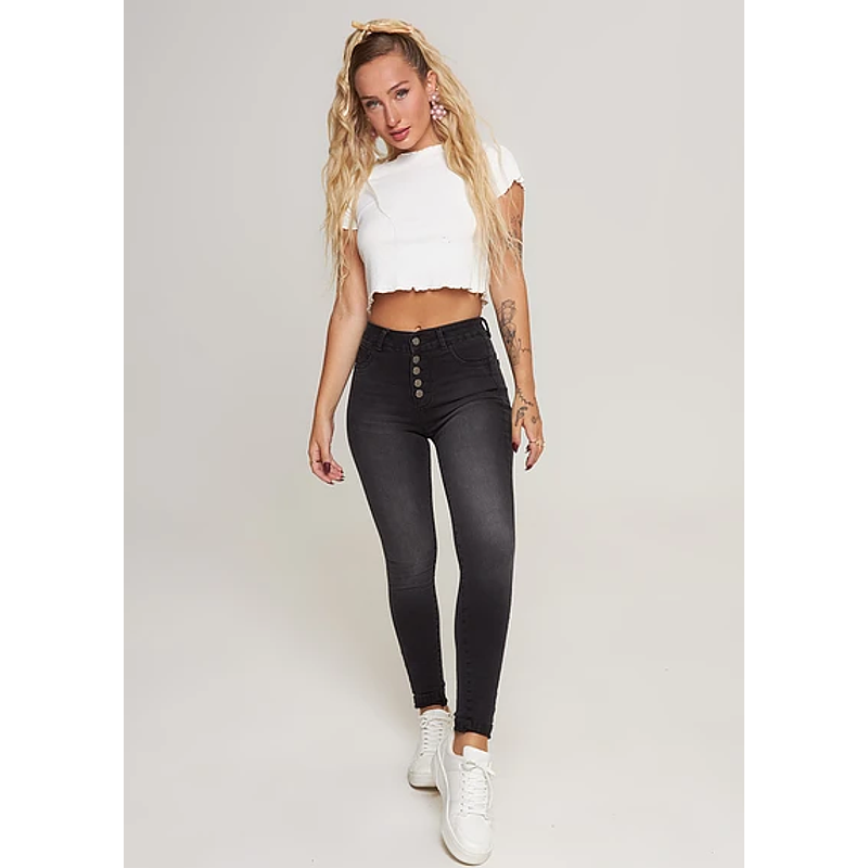 Jeans Paradise 1694 botones grafito