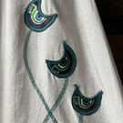 Vestido kisu niña pabilo blanco verde lino