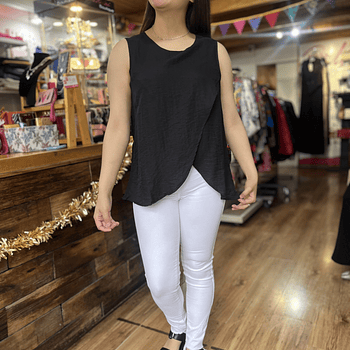 Blusa negro cruzada