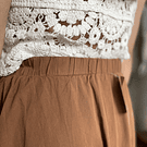 Maxi falda viscosa camel con botones