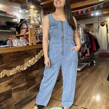 Enterito mezclilla denim claro