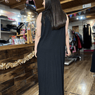 Maxi vestido negro algodon