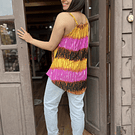 Top Tyty sin mangas fuego lila amarillo