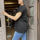 Polera California negro oso con brillos