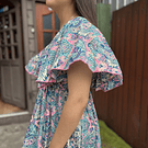 Maxi vestido India seda gold turquesa rosado cintura elasticada