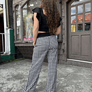 Palazzo Graciela pretina negra con bolsillo 