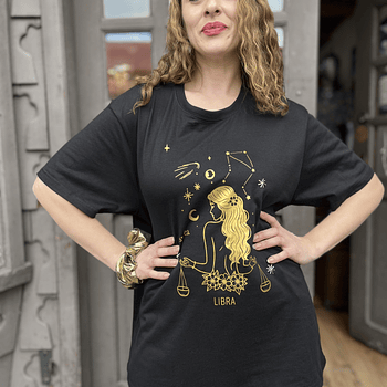 Polera Astrea zodiaco Libra manga corta 