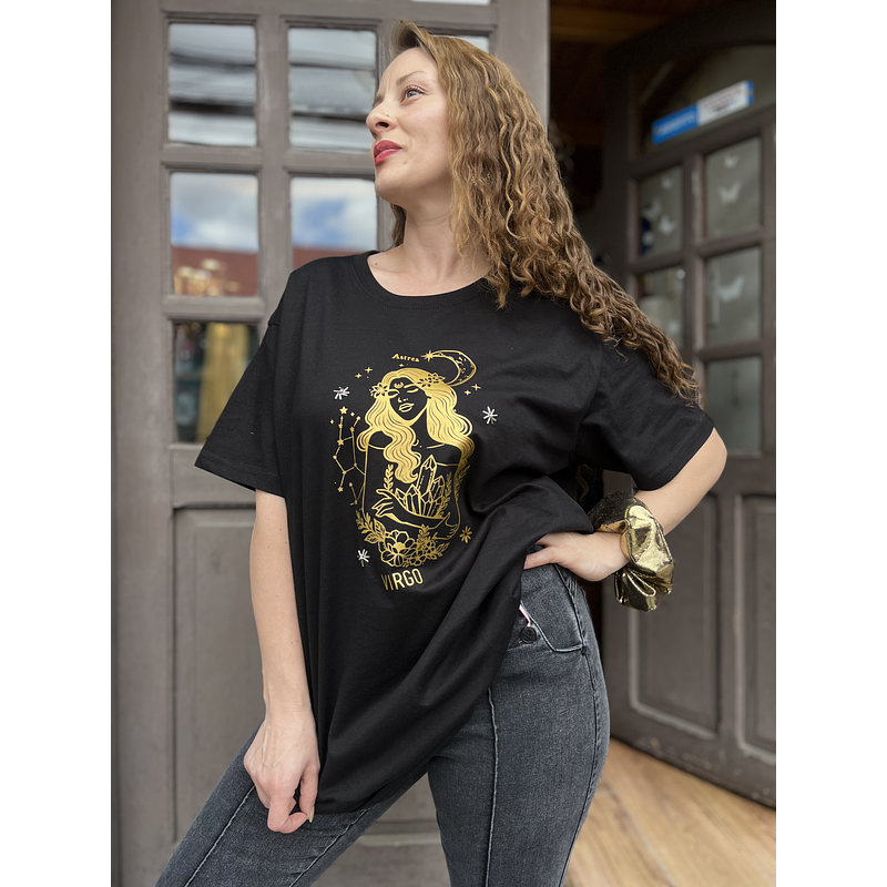 Polera Astrea zodiaco Virgo manga corta