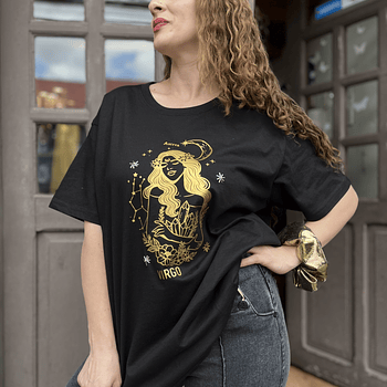 Polera Astrea zodiaco Virgo manga corta