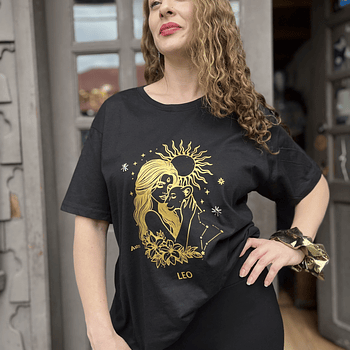 Polera Astrea zodiaco Leo manga corta 