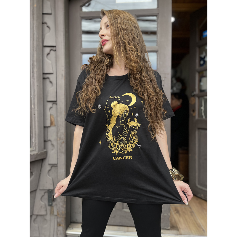 Polera Astrea zodiaco Cancer manga corta 