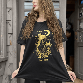 Polera Astrea zodiaco Cancer manga corta 