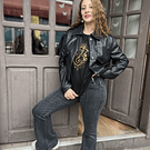 Polera Astrea Gold elefante astral manga corta